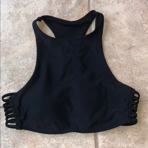 Holister black bathing suit top, size S